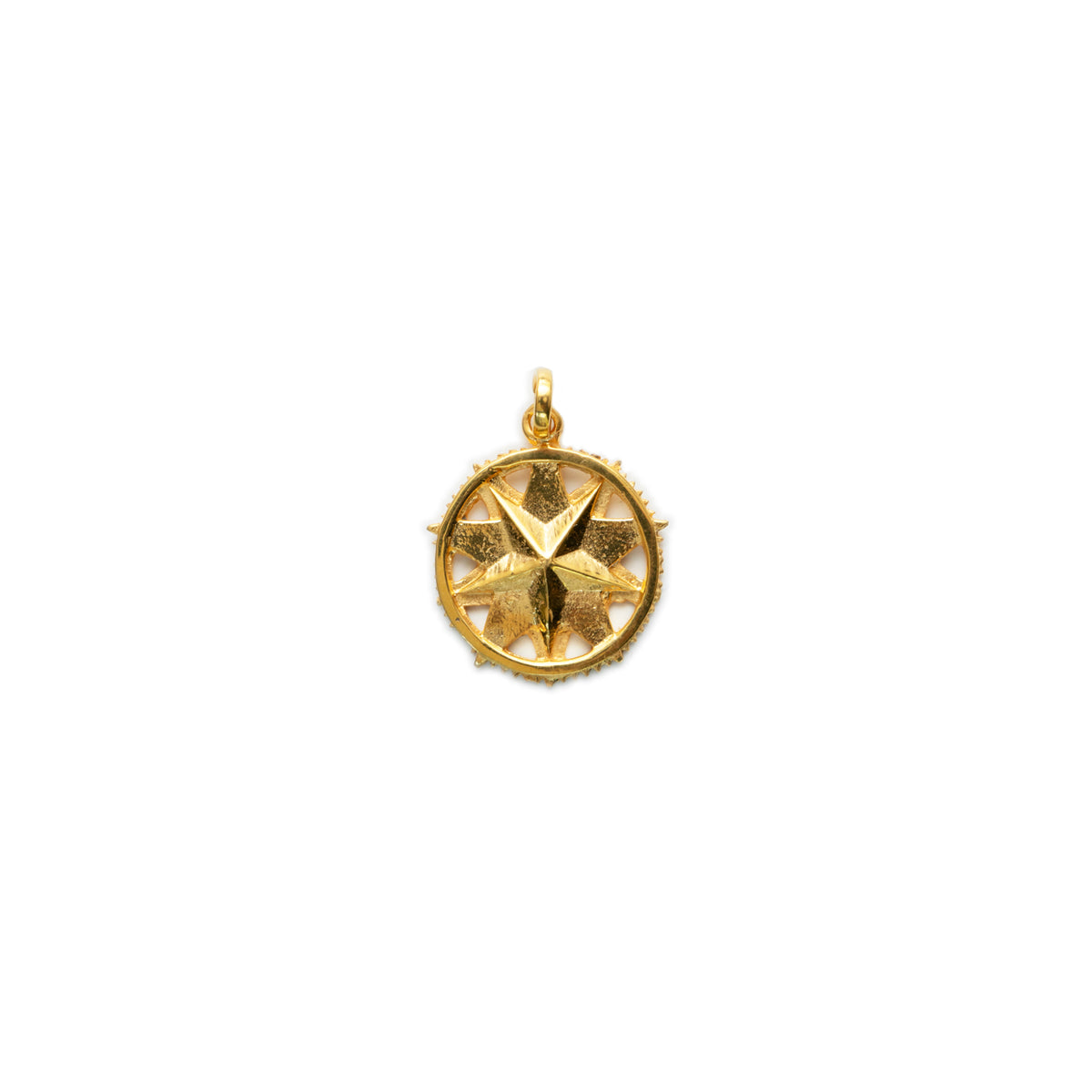 DIJE AMULETO ESTRELLA CHAPA DE ORO 24 K