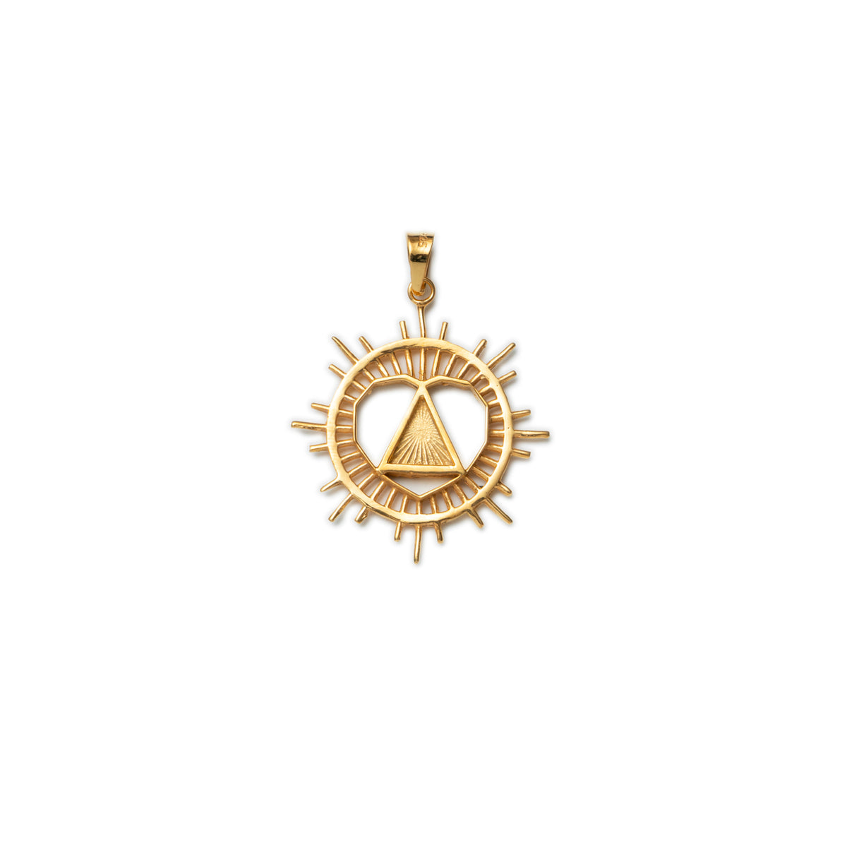 DIJE AMULETO CORAZON CHAPA DE ORO DE 24 K
