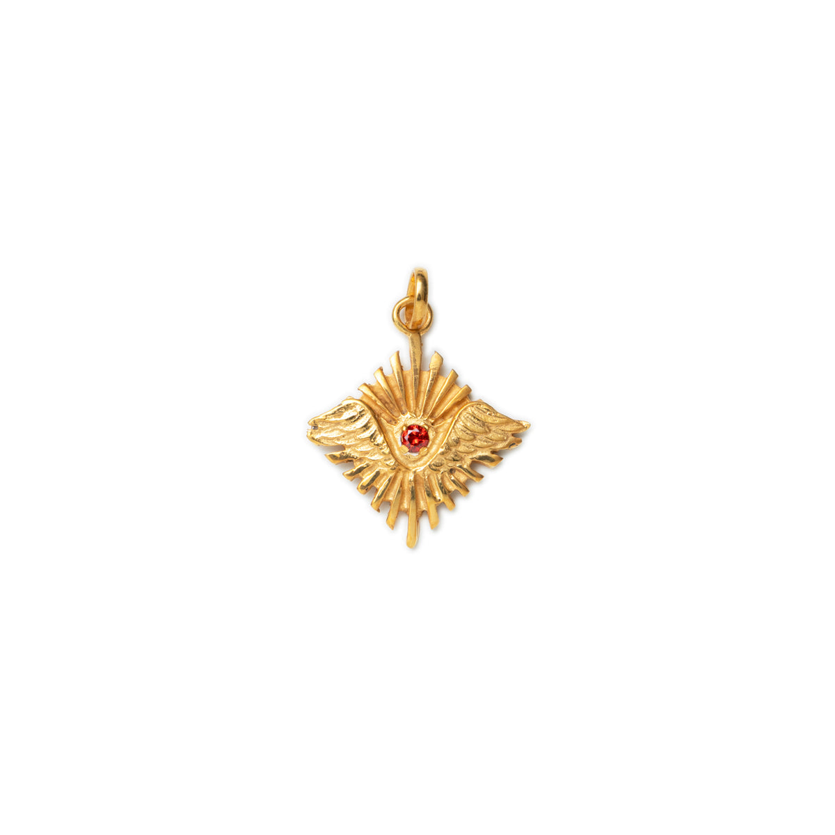DIJE AMULETO ALAS CHAPA DE ORO 24 K