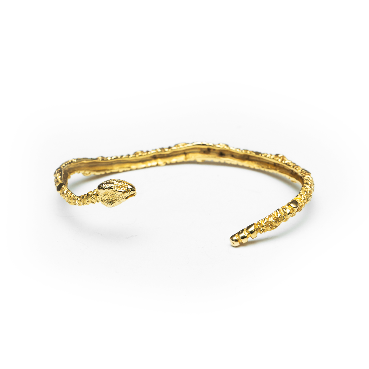 BRAZALETE CASCABEL CHAPA DE ORO 24 K