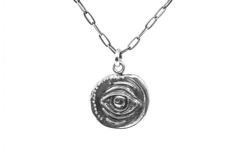 COLLAR MONEDA OJO